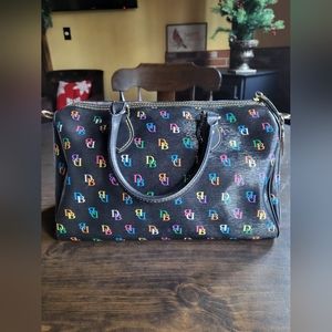 RARE!! 1990's Y2K Dooney & Bourke Retro Rainbow Satchel